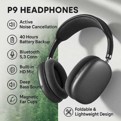 P9 Wireless Bluetooth Headphones | Deep Bass Sound | Comfortable Fit & Long Battery