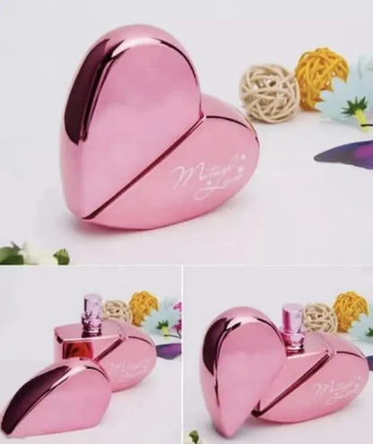 Heart Shaped Perfume Bottle for Women, Glossy Finish, Long Lasting Scent